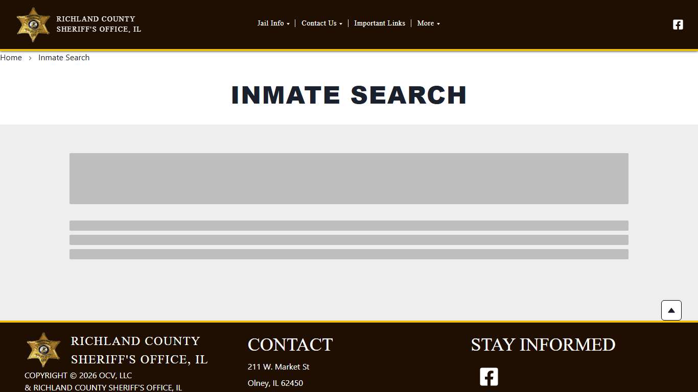 Inmate Search | Richland County Sheriff’s Office IL